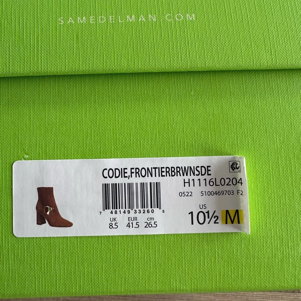 Sam Edelman Boots Booties Codie Frontier Brown Suede Boots NWB Women's 10.5 - Picture 8 of 11